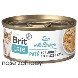 Konzerva BRIT Care Cat Sterilized Tuna Paté with Shrimps