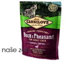 CARNILOVE Duck and Pheasant adult cats Hairball Control 400 g