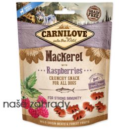 CARNILOVE Dog Crunchy Snack Mackerel with Raspberries with fresh meat