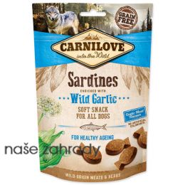 CARNILOVE Dog Semi Moist Snack Sardines enriched with Wild garlic
