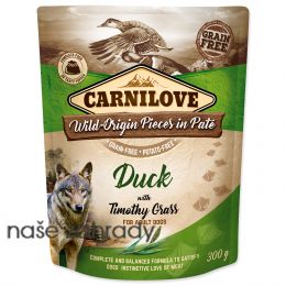 Kapsička CARNILOVE Dog Paté Duck with Timothy Grass