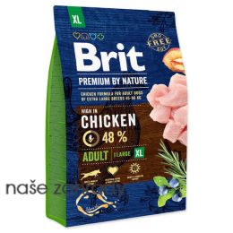 Krmivo BRIT Premium by Nature Adult XL 3 kg
