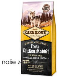 Krmivo CARNILOVE Fresh Chicken a Rabbit Muscles, Bones a Joints 12 kg