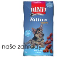 Pochoutka RINTI Extra Bitties Puppy kuře a hovězí 75g