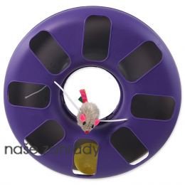 Hračka MAGIC CAT koulodráha kruh s myškou - fialovo-šedá