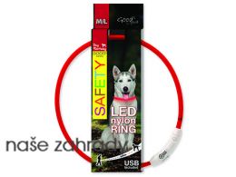 Obojek DOG FANTASY LED nylonový zelený M/L