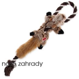 Hračka DOG FANTASY Skinneeez s provazem liška 35 cm