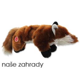 Hračka DOG FANTASY Skinneeez Plush pískací liška 45 cm