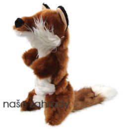 Hračka DOG FANTASY Skinneeez Plush pískací liška 45 cm