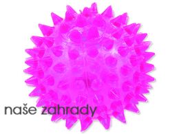 Hračka DOG FANTASY míček LED růžový 6 cm