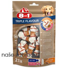 Kosti žvýkací 8in1 Triple Flavour XS