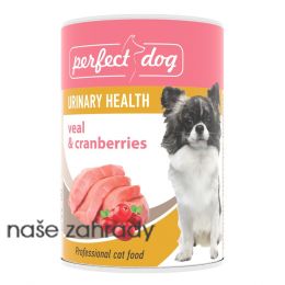 Konzerva Perfect Dog telecí a brusinky 400g