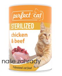 Perfect Cat Chicken a Beef STERILIZED 400g
