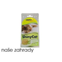 Konzerva Shiny Cat tuňák a tráva 2 x 70 g